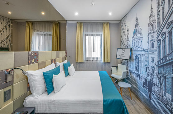 Deluxe Twin/Double szoba, Hotel President, Budapest